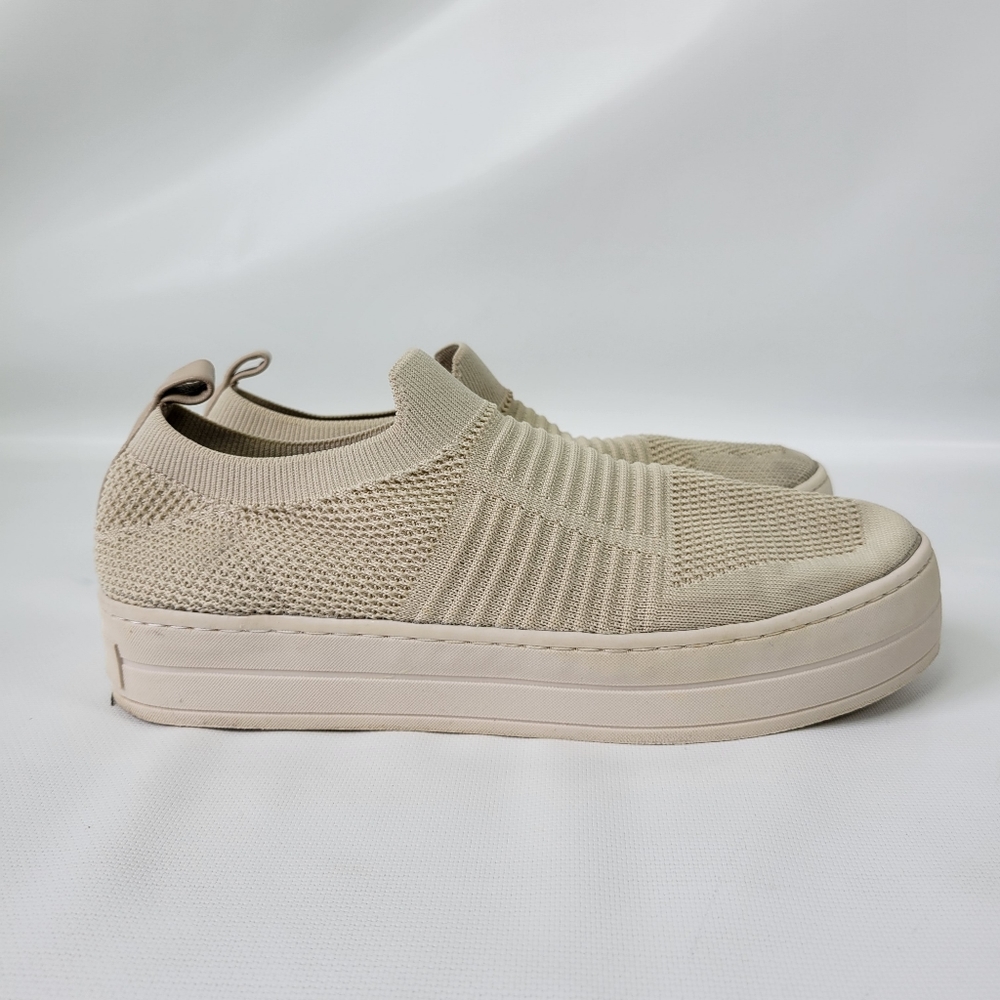 J/Slides Stretchy Woven Platform Loafers Sz 8 EUC